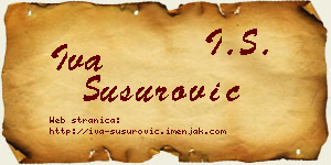 Iva Susurović vizit kartica